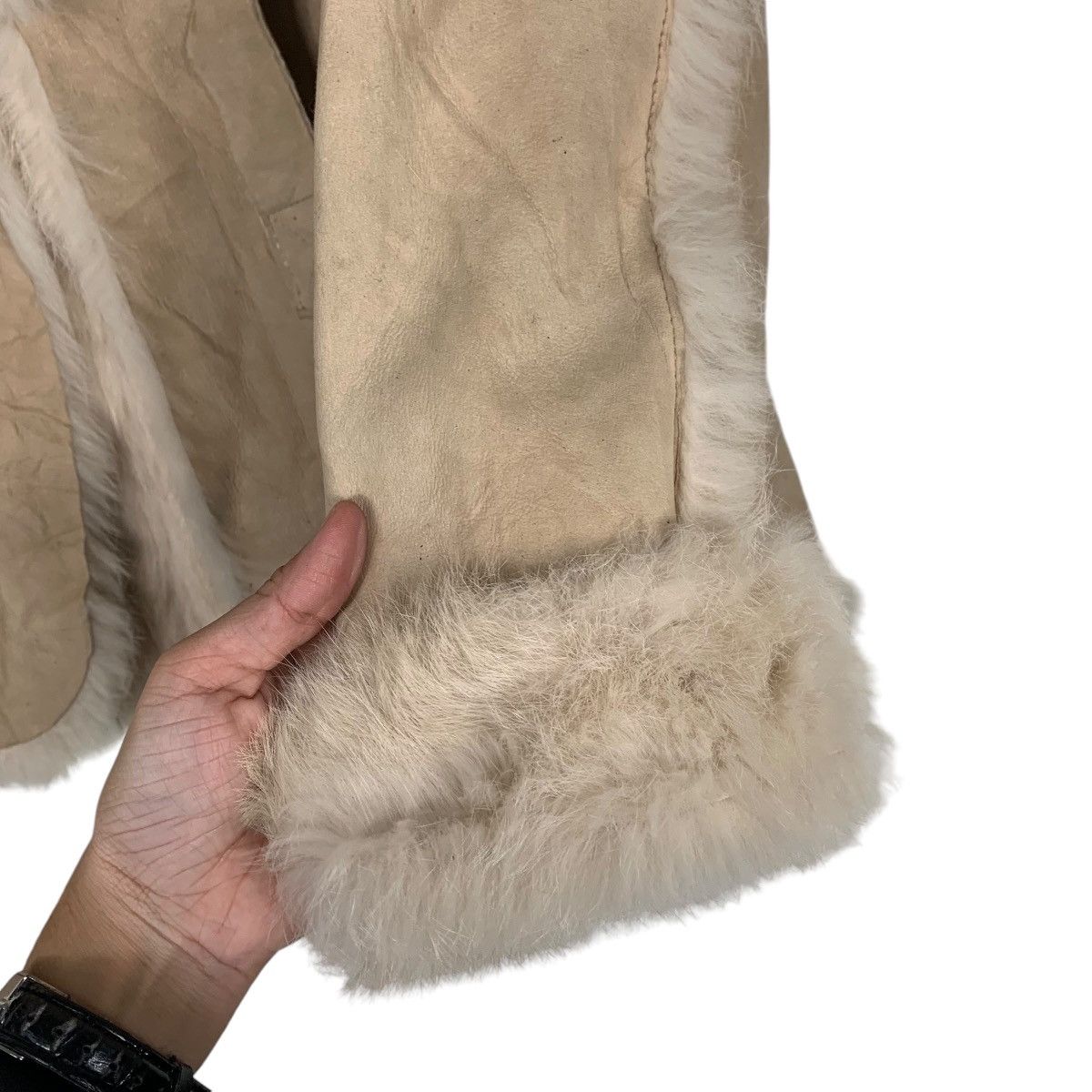 Other Koji Tachiyama Rabbit Fur Shearling Jacket Size M / US 6-8 / IT 42-44 - 13 Thumbnail