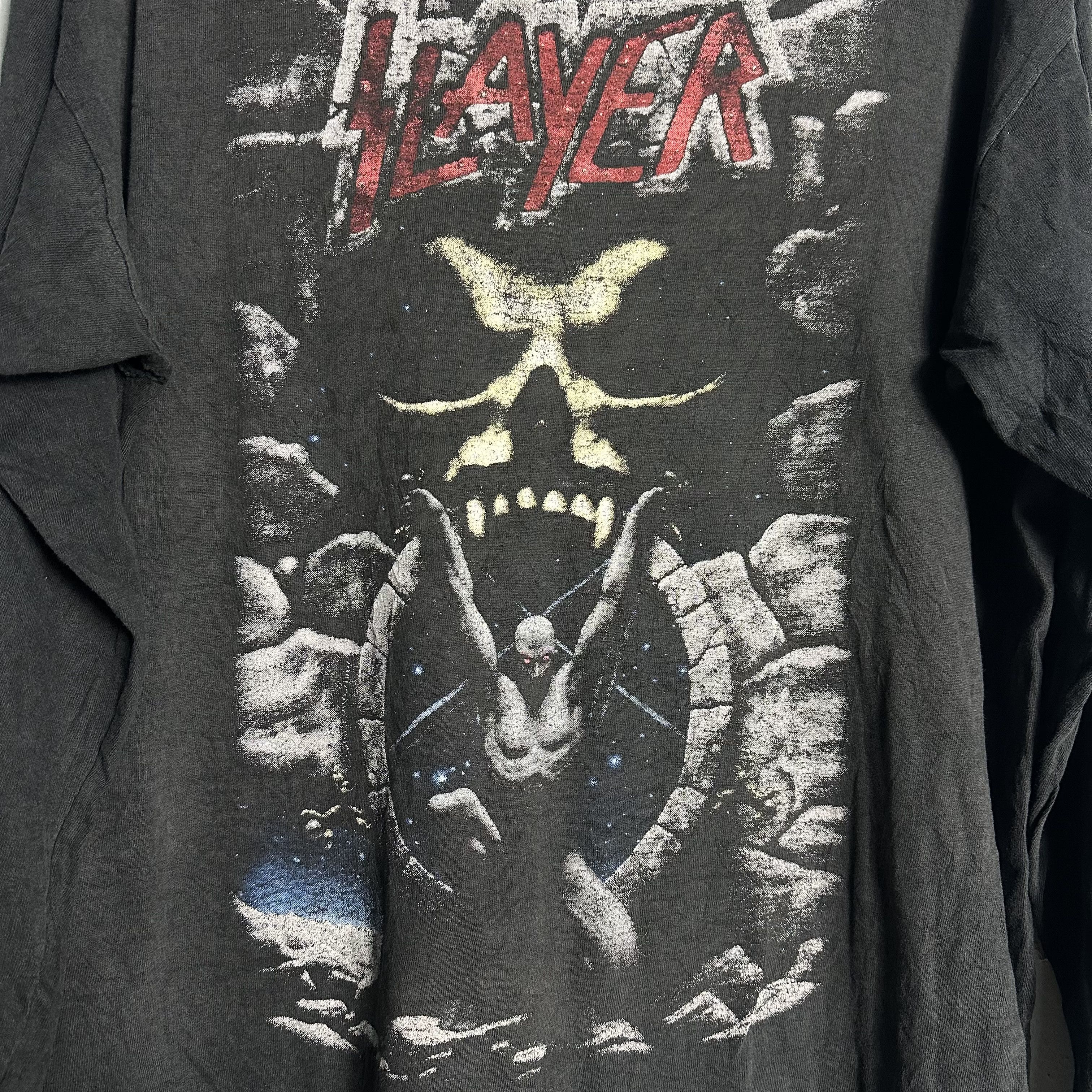 Band Tees 🔥RARE🔥Vintage Slayer Live Intrusion Long Sleeve T-shirt Size US XL / EU 56 / 4 - 3 Thumbnail