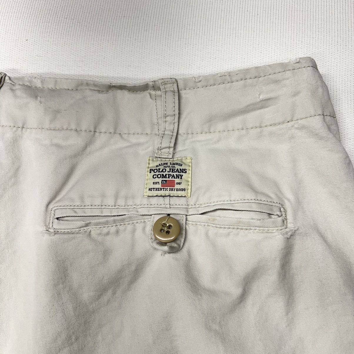 Polo Ralph Lauren × Vintage VTG Polo Ralph Lauren Shorts Chino White Button Pocket Size US 36 / EU 52 - 14 Thumbnail