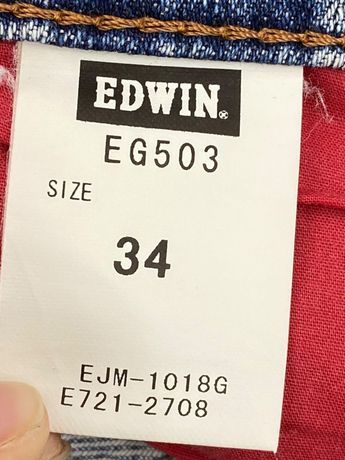 Edwin Edwin Whiskered Light Wash Baggy Jeans Style Size US 35 - 9 Thumbnail