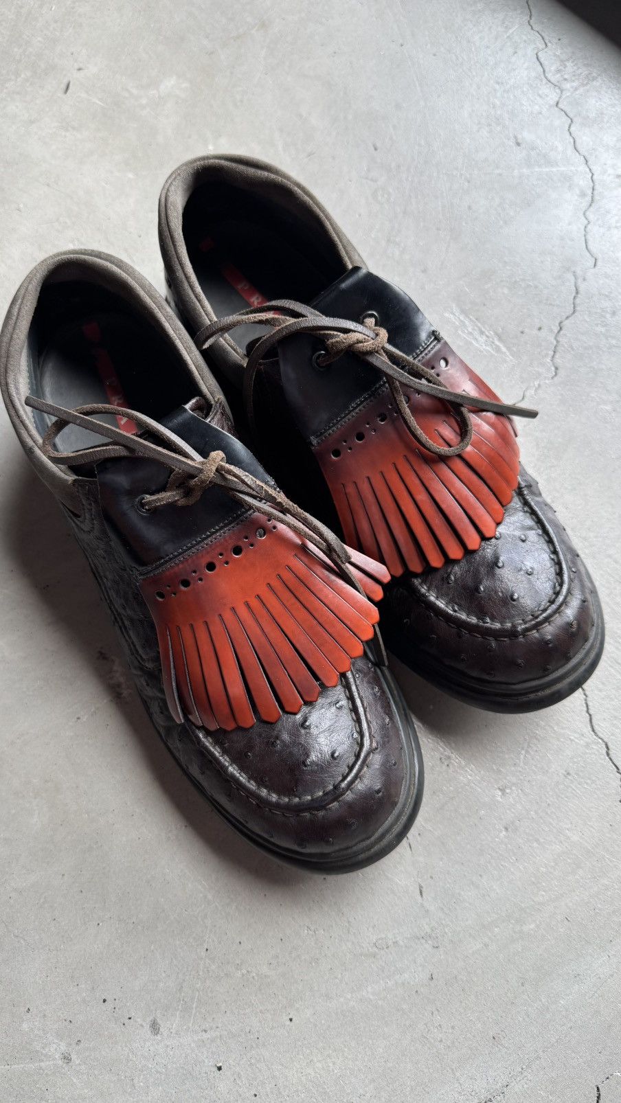 Prada Prada Ostrich Leather Shoes Size US 8.5 / EU 41-42 - 4 Thumbnail