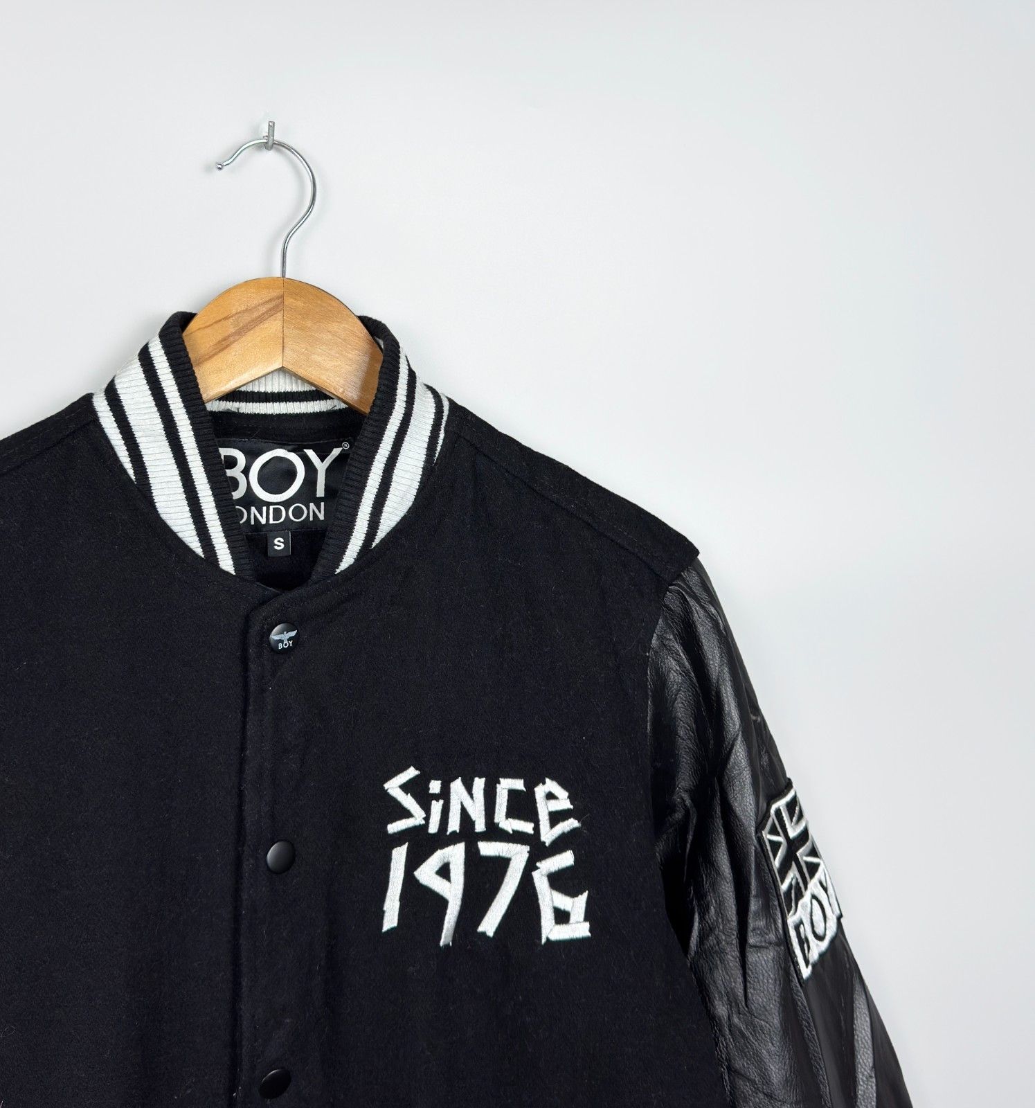 Boy London Boy Tape London Eagle Varsity Wool Bomber Black Jacket Size US S / EU 44-46 / 1 - 9 Thumbnail
