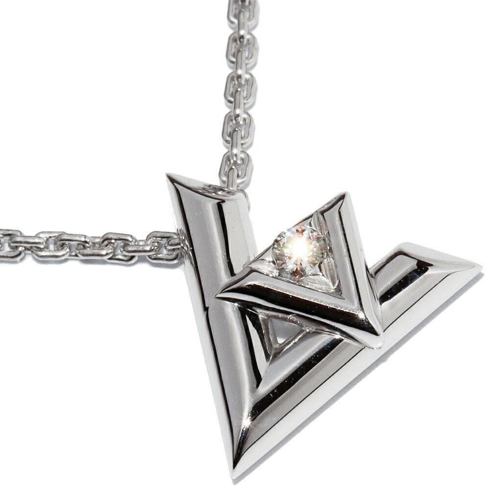 Louis Vuitton Louis Vuitton Louis Vuitton K18WG Volt One Pendant Necklace Q93807 Metal Necklace Q93807 Size ONE SIZE - 1 Thumbnail
