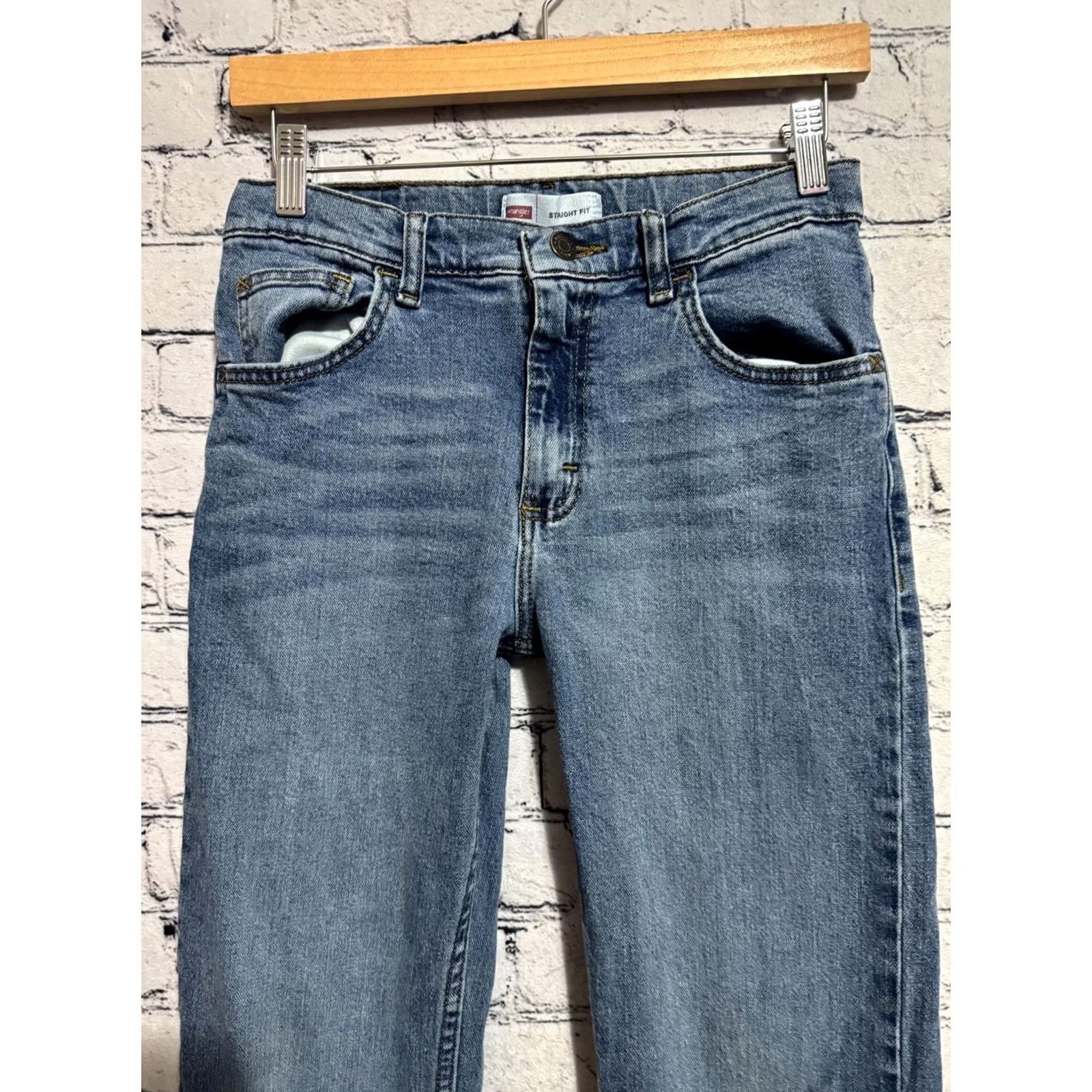 Wrangler Wrangler Jeans Straight Fit 27 28 Blue Women Regular Size 14 27in 28in Denim Cotton Button Size 27" / US 4 / IT 40 - 4 Thumbnail