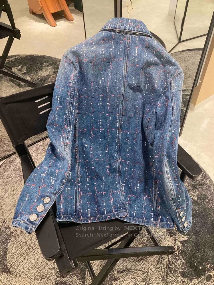 Chanel Chanel 23 Chanel denim sequined four-pocket jacket Size XS / US 0-2 / IT 36-38 - 2 Thumbnail