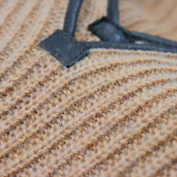 Hermes Hermes Deer Leather Trimmed V-Neck Long Sleeve Knit Top Size M / US 6-8 / IT 42-44 - 5 Thumbnail