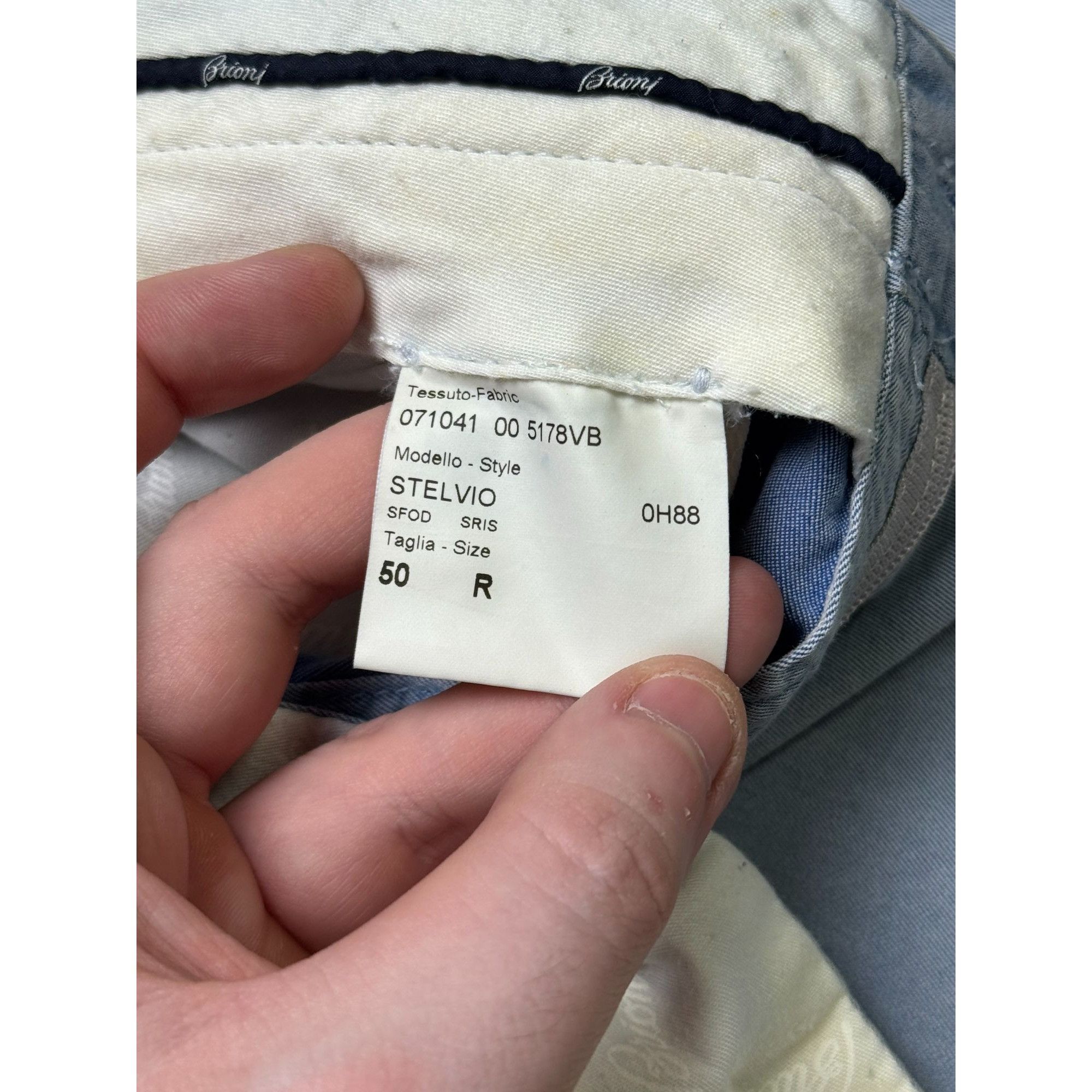 Brioni Brioni Stelvio Straight Cut Light Denim Jeans Pants (Y1143) Size US 34 / EU 50 - 9 Thumbnail