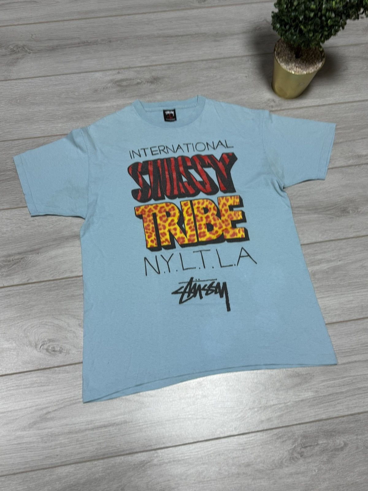Stussy Stussy tribe leopard tiger print NYLTLA tee shirt 90s-00s Size US L / EU 52-54 / 3 - 2 Thumbnail