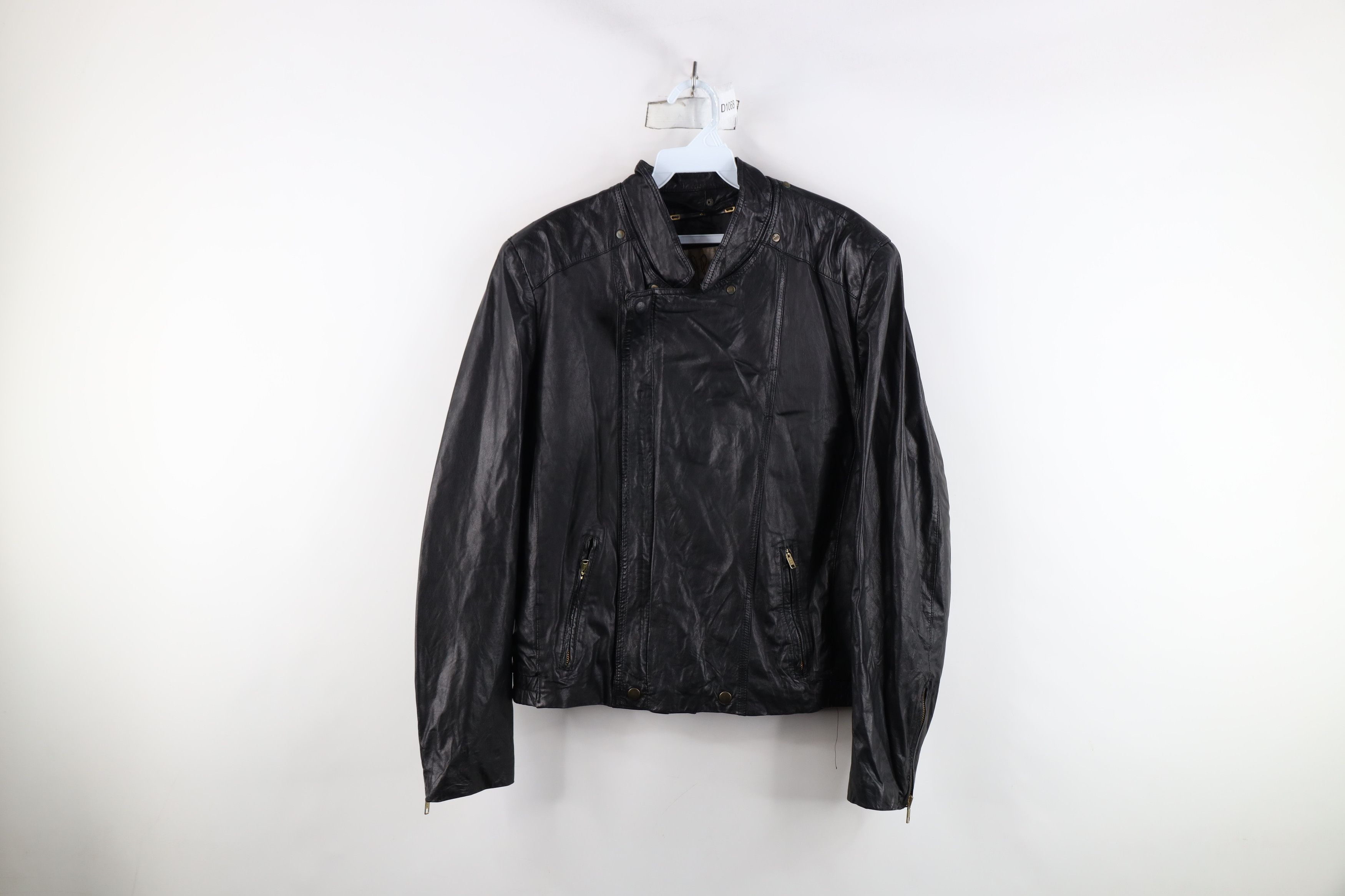 Vintage 80s 90s Streetwear Cafe Racer Bomber Jacket Black