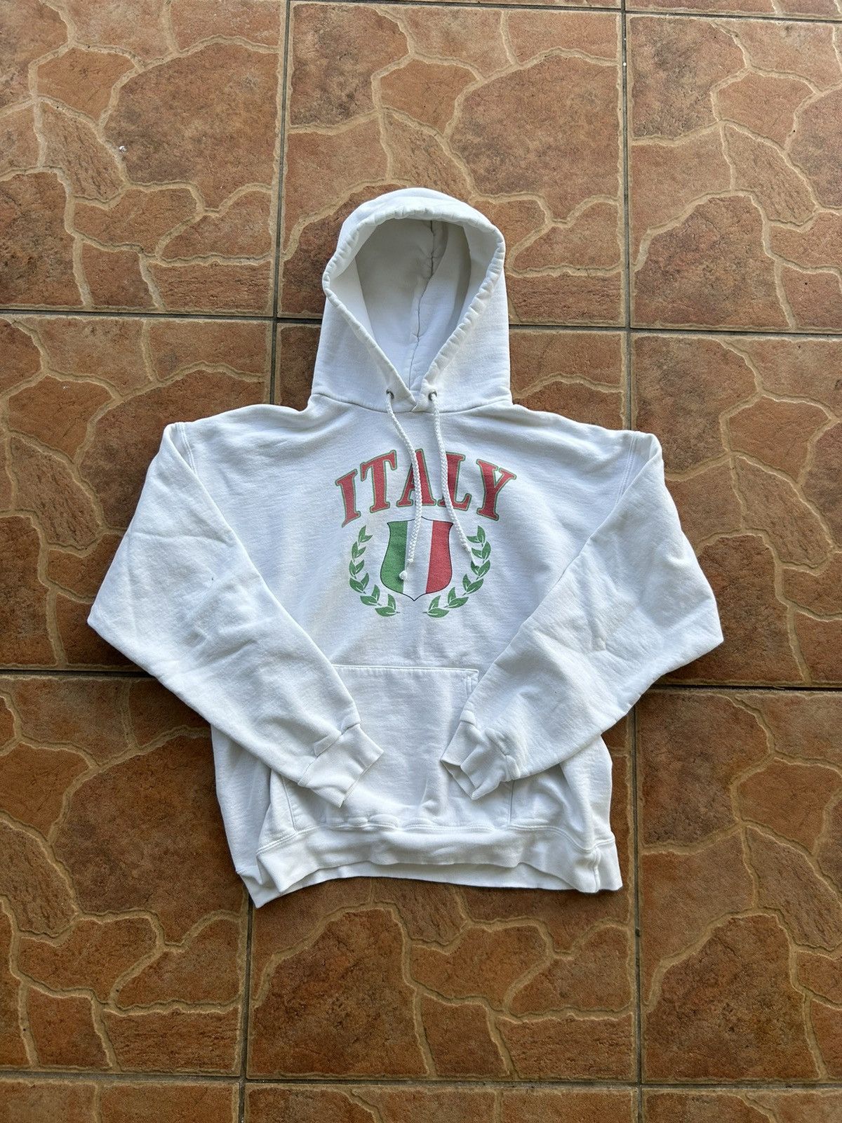 Vintage Vintage Italy spellout hoodie Size US M / EU 48-50 / 2 - 1 Thumbnail