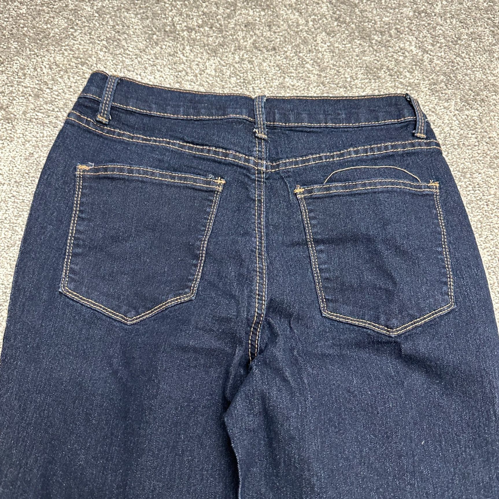 Forever 21 FOREVER 21 Denim Jeans Woman 29 Dark Wash High Rise 5-Pocket Regular Fit 27 Inseam Blue Mens/Womens Size 29" - 3 Thumbnail