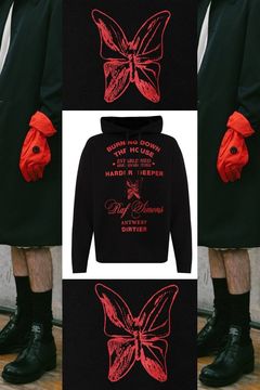 Raf Simons/ SS20 oversized hoodie with patches & pins