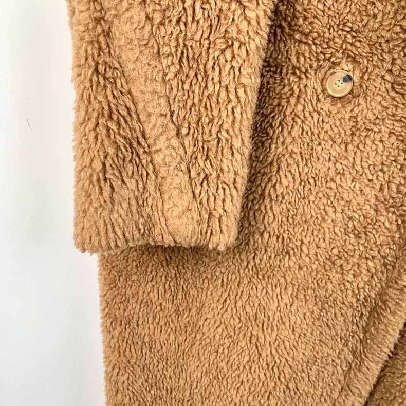 Max Mara Max Mara Teddy brown teddy camel-fleece lapel double-breas Size M / US 6-8 / IT 42-44 - 4 Thumbnail