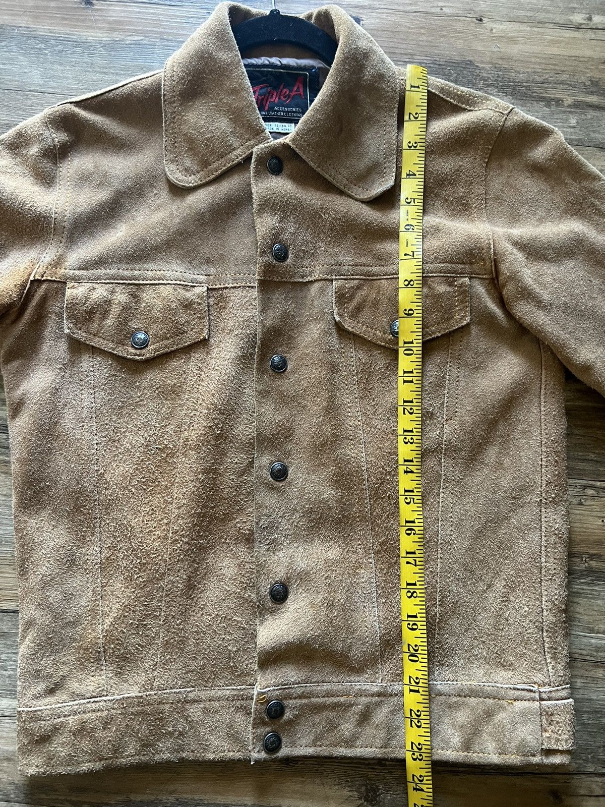 Genuine Leather × Vintage Vintage Triple A Brown Suede Genuine Leather Jacket Size US XS / EU 42 / 0 - 12 Thumbnail