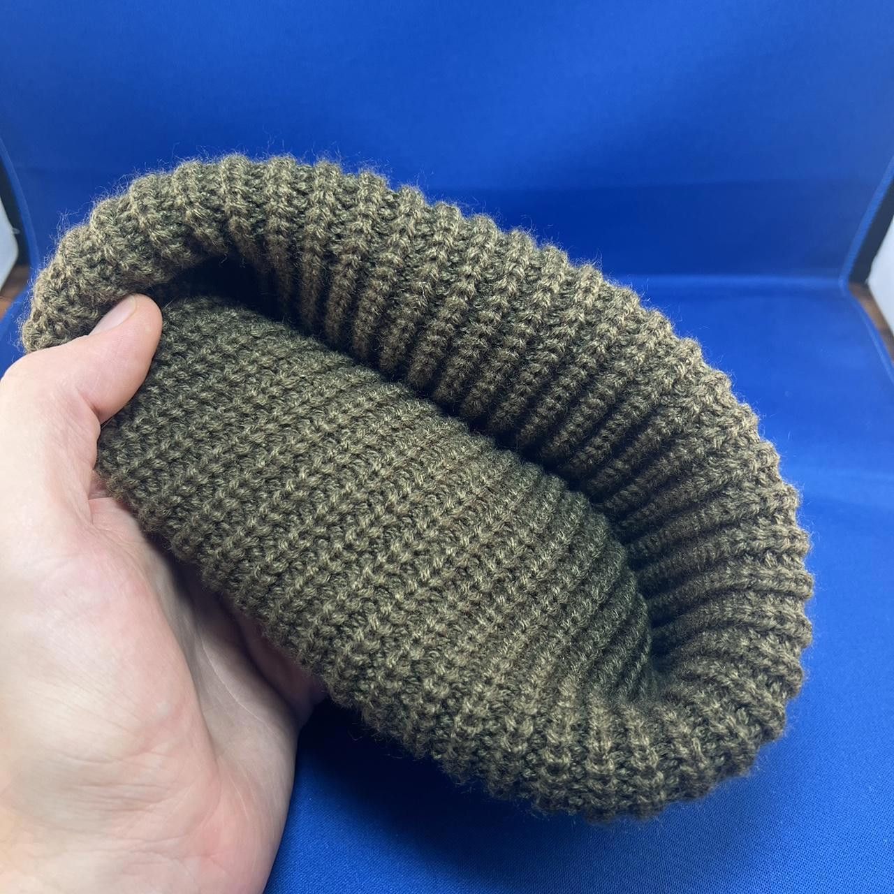 Designer Cozy Knit Green Beanie Hat Size ONE SIZE - 4 Thumbnail