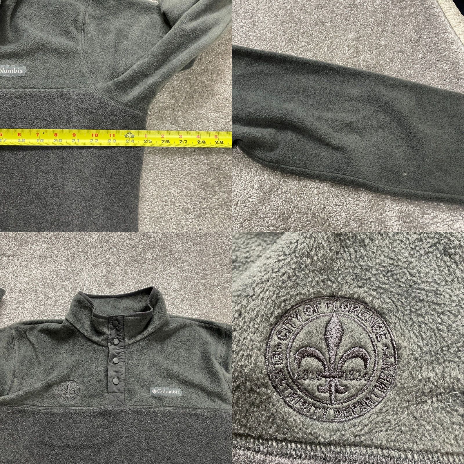 Vintage Columbia Fleece Jacket Mens 2XL Grey Snap Button Up High Neck Outdoor Hiking Jacket Size US XXL / EU 58 / 5 - 8 Thumbnail