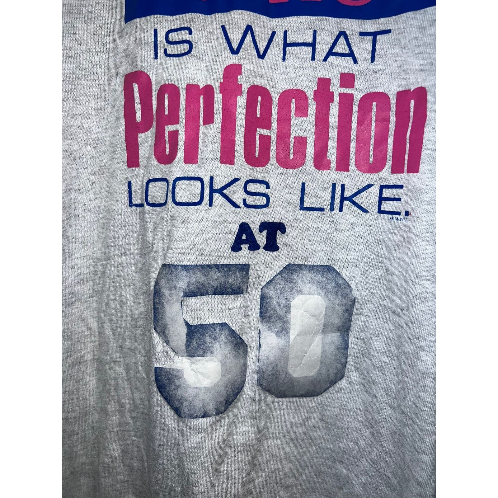 Jerzees Vintage Perfection Shirt This Is What Perfect 50 Graphic Tee Size US L / EU 52-54 / 3 - 3 Thumbnail