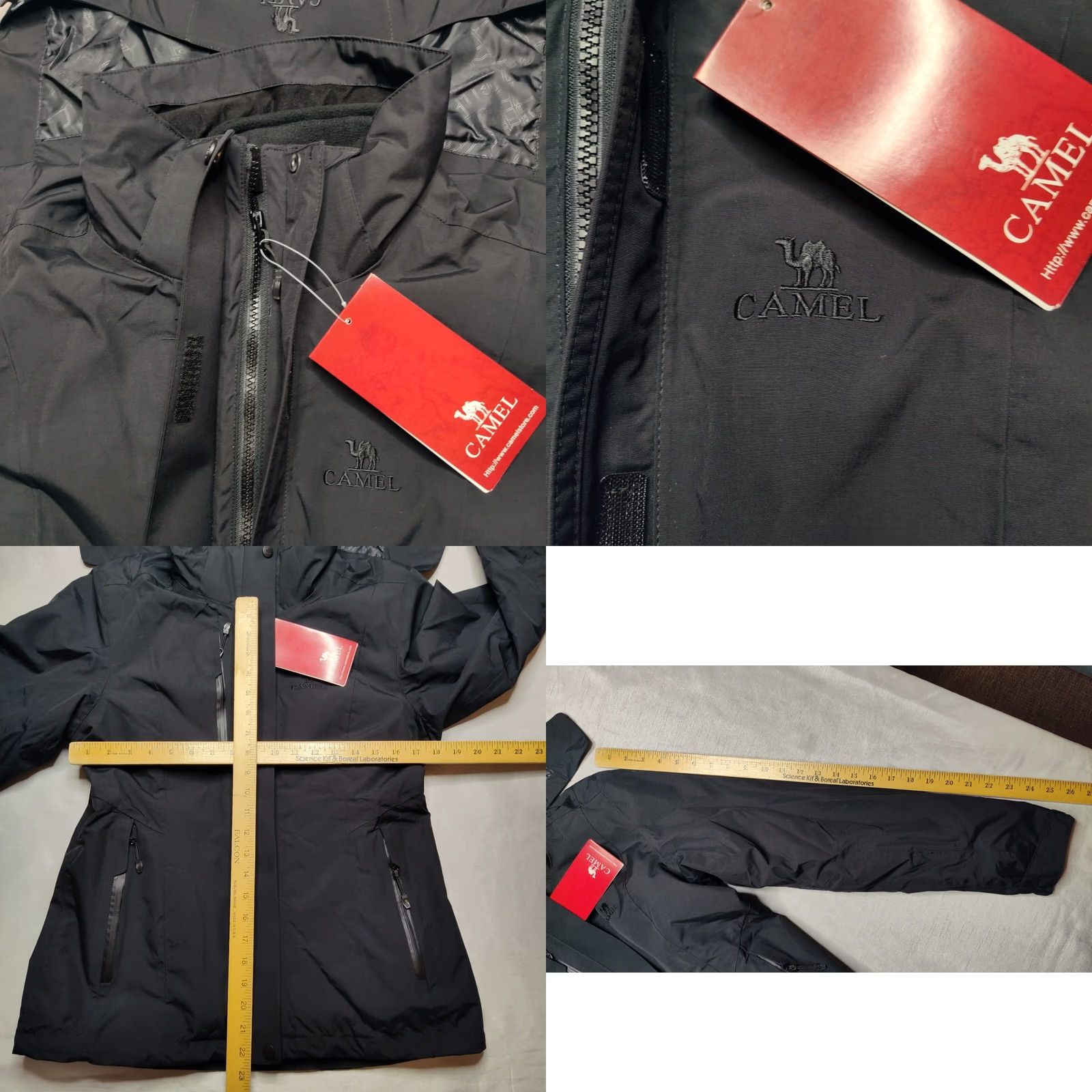 Camel VINTAGE CAMEL Women Small Black 3-in-1 Ski Jacket Nylon Coat + Windbreaker + Fleece NEW Size S / US 4 / IT 40 - 8 Thumbnail