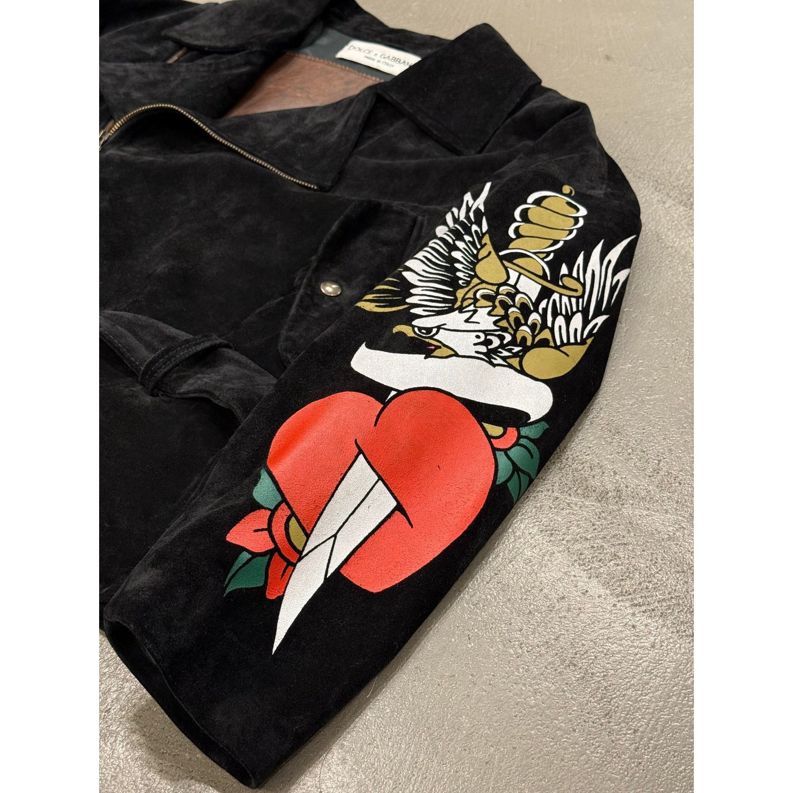 Dolce & Gabbana A/W1992 Dolce & Gabbana dragon tattoo runway leather jacket Size US M / EU 48-50 / 2 - 5 Thumbnail