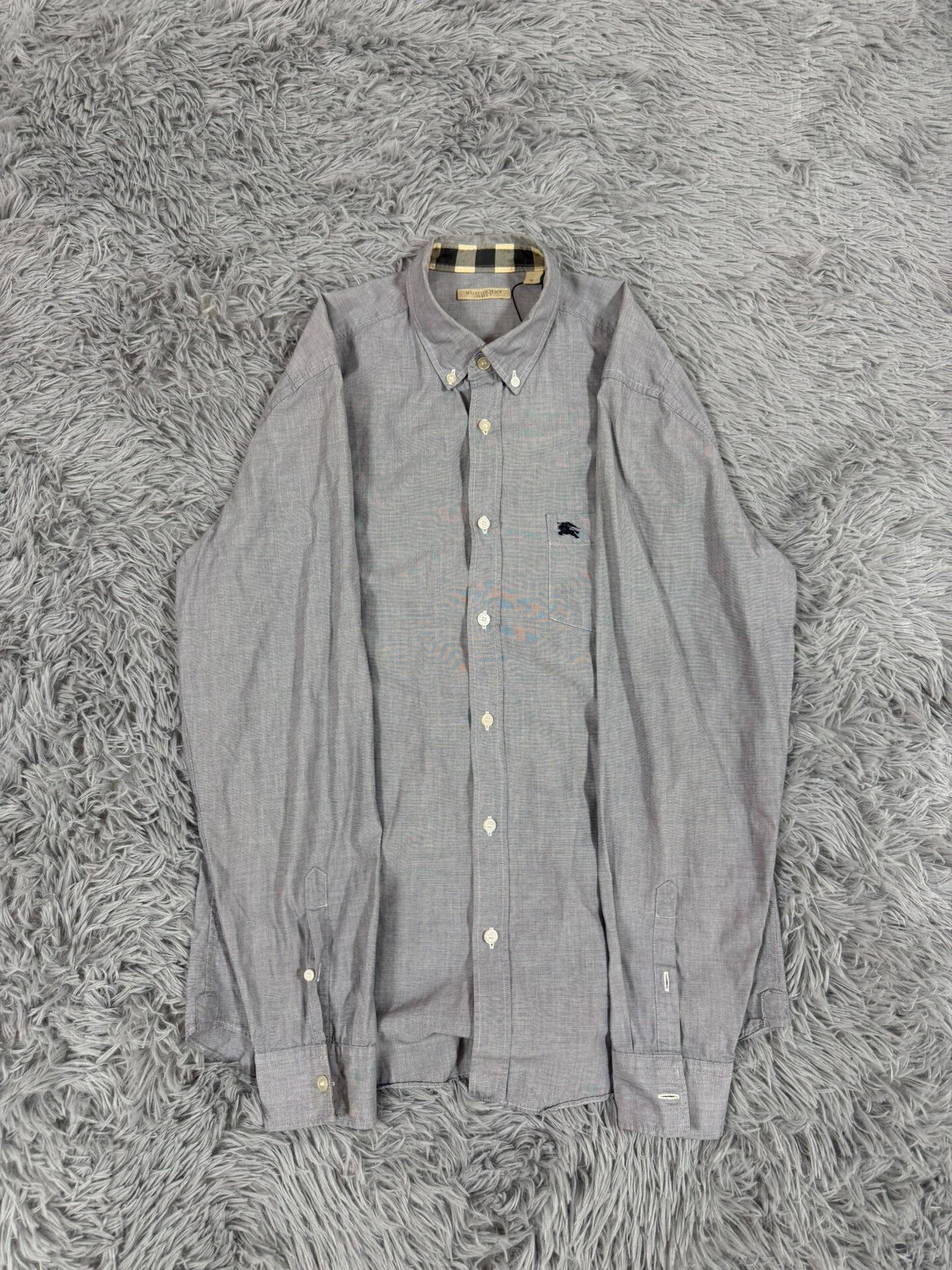 Burberry Burberry Retro Gray Shirt m Men Size US M / EU 48-50 / 2 - 1 Thumbnail