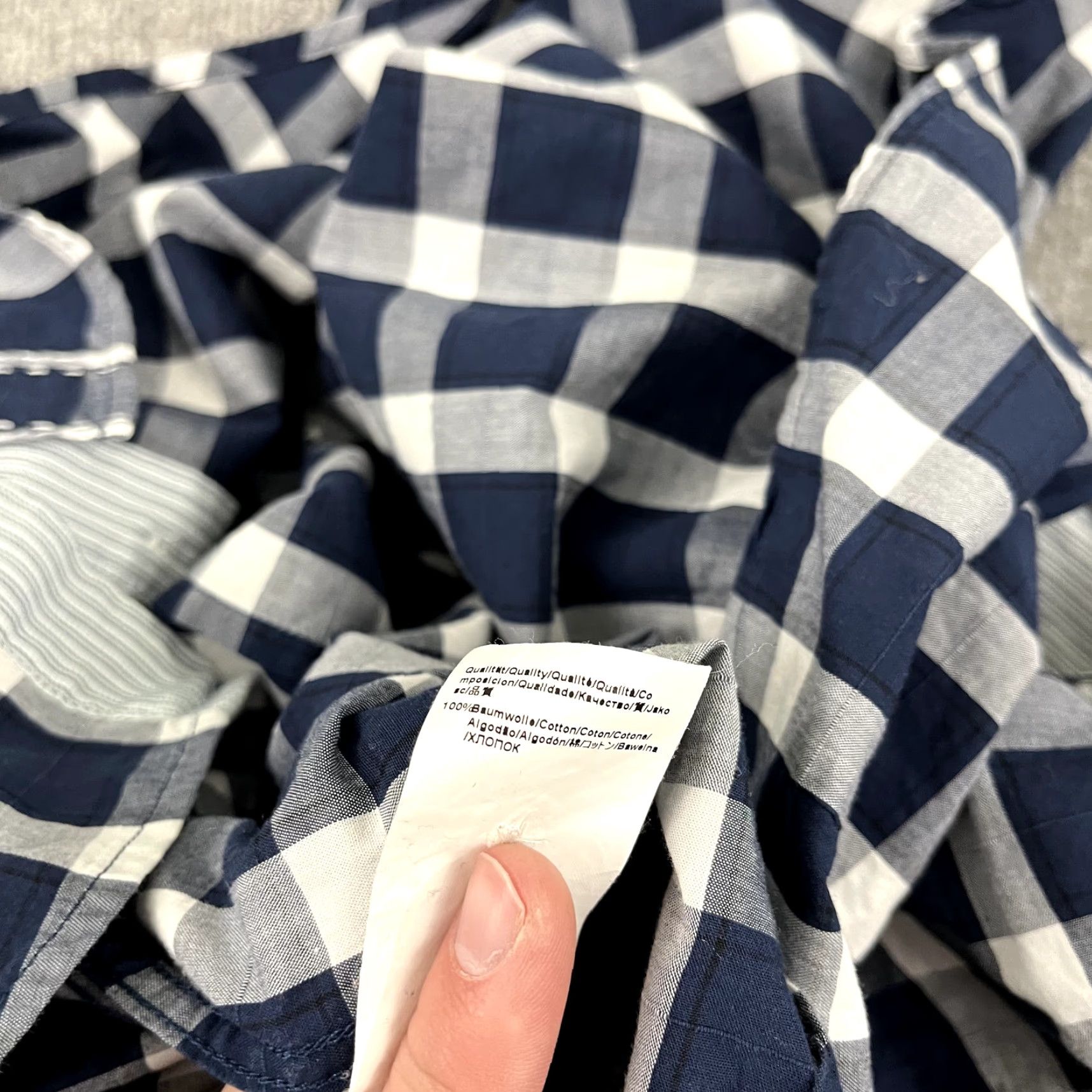 Hugo Boss HUGO BOSS ORANGE Shirt Mens XL Blue White Plaid Button-Up Long Sleeve Size US XL / EU 56 / 4 - 7 Thumbnail
