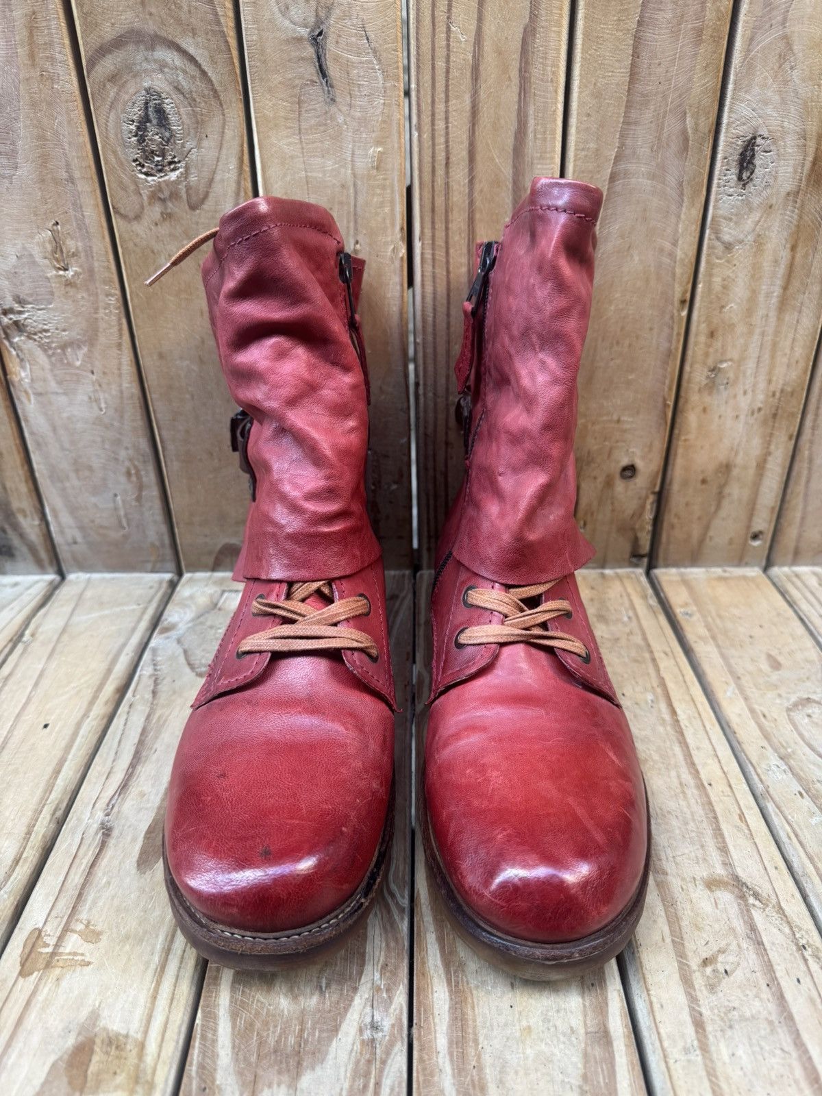 A.S.98 A.s 98 Red boho Women’s leather boots EUR 40 USA 9-9.5 UK 7 Size US 10 / IT 40 - 6 Thumbnail