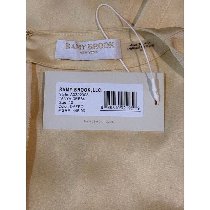 Ramy Brook Ramy Brook “Tanya” V-Neck Satin Mini Dress – Size 10 Size L / US 10 / IT 46 - 7 Thumbnail