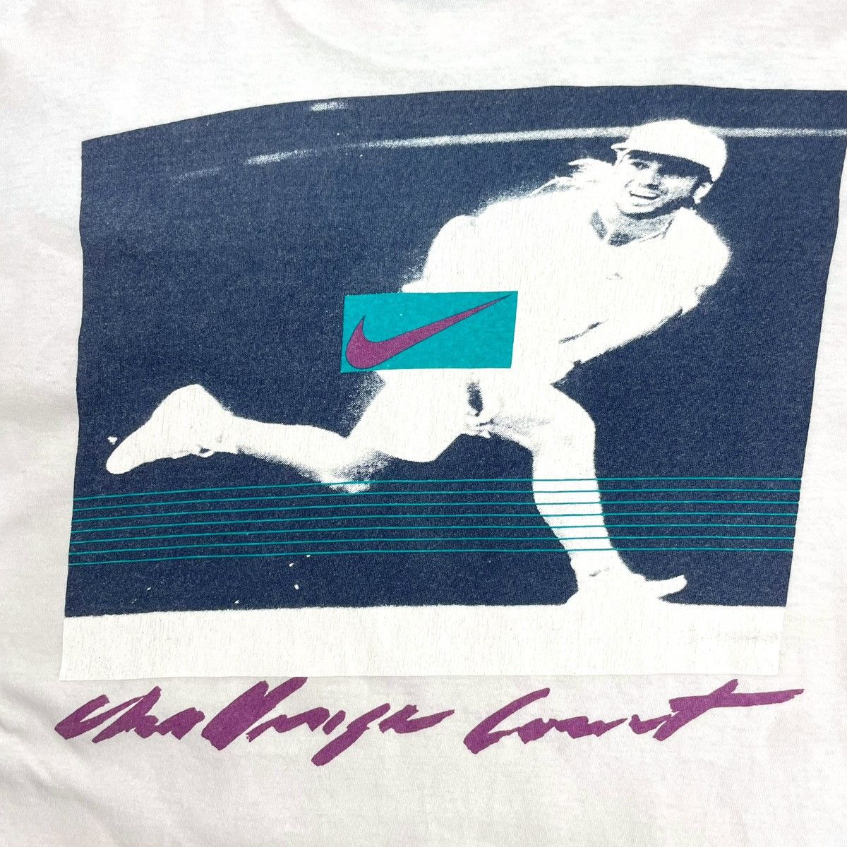 Nike Vintage 90's Nike Challenge Court Tee Size US L / EU 52-54 / 3 - 9 Thumbnail