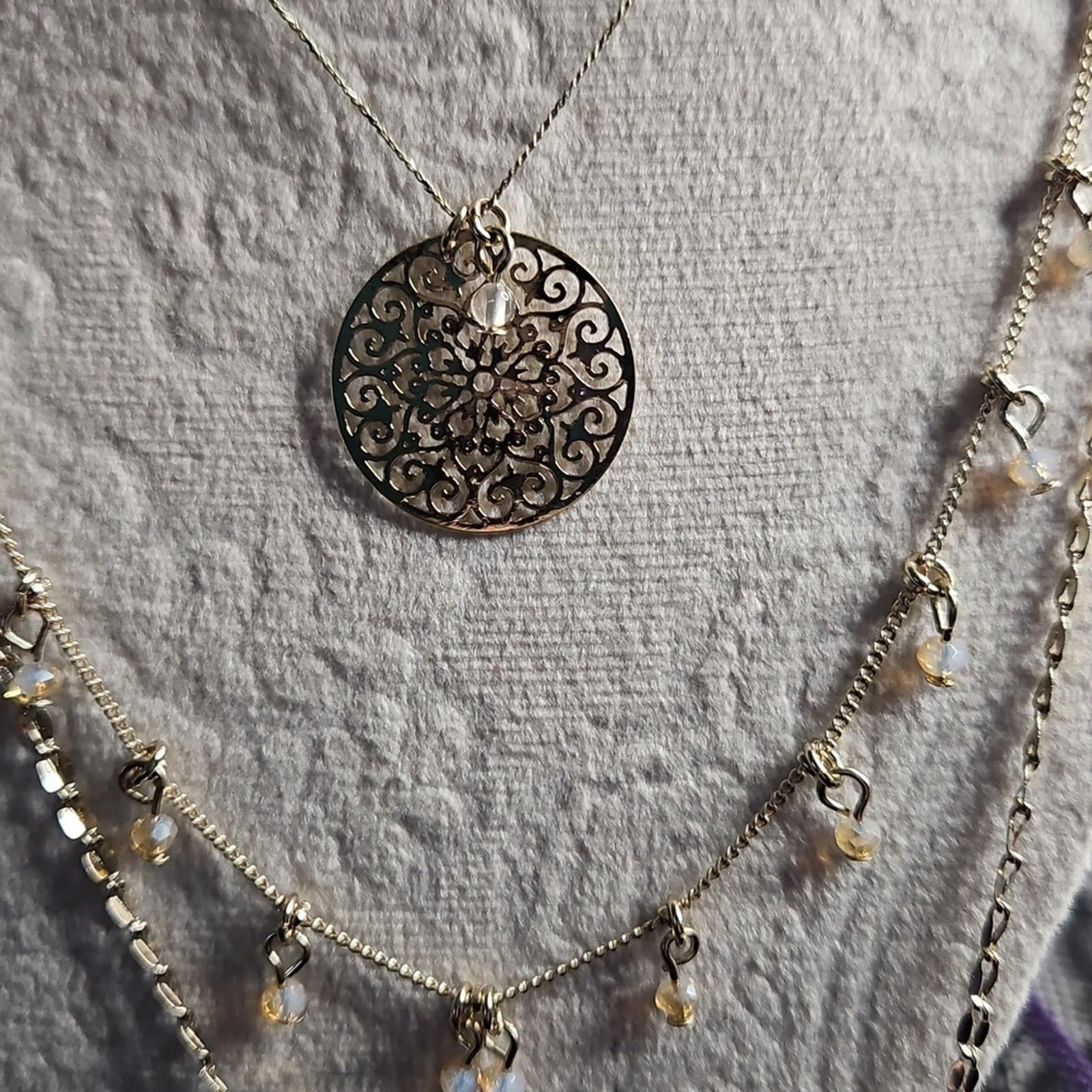 Other Elegant Gold Layered Necklace Set Size ONE SIZE - 2 Thumbnail