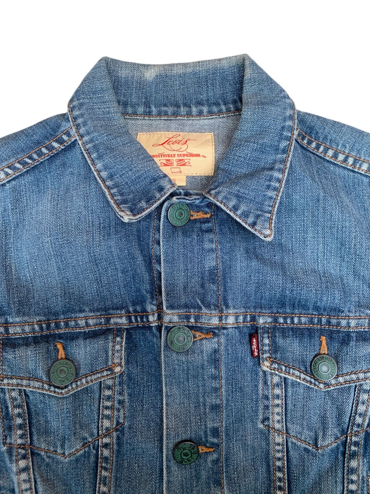 Designer × Levi's Levis superior crop denim jacket Size XS / US 0-2 / IT 36-38 - 4 Thumbnail