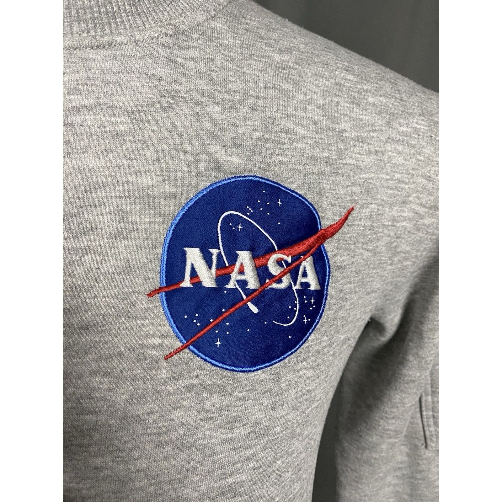 Alpha Industries Alpha Industries x Nasa Men's Big Logo Gray Crewneck Sweater Size US S / EU 44-46 / 1 - 8 Thumbnail