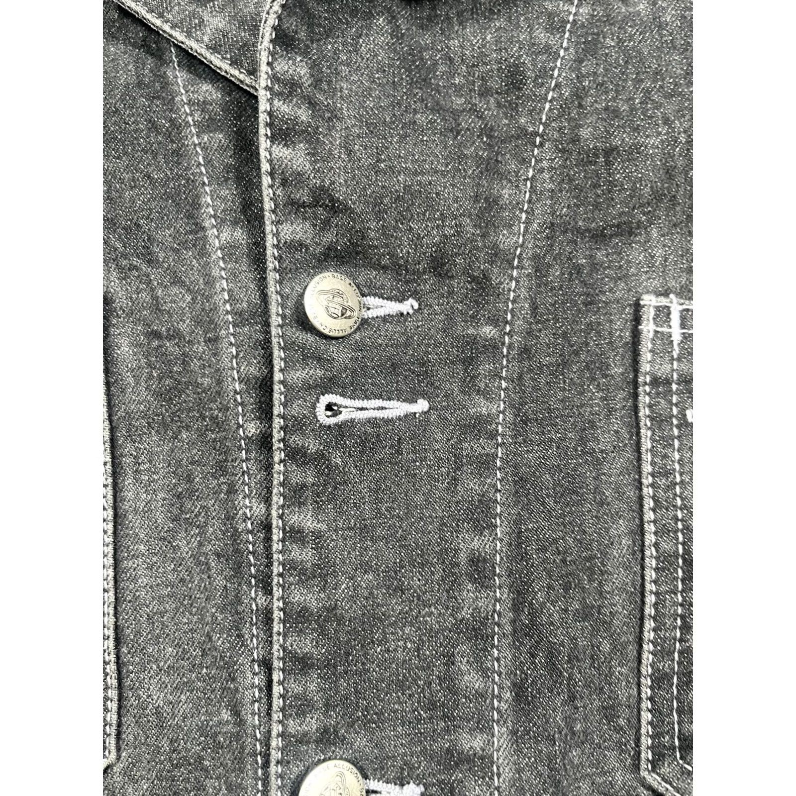 Denime Base Allusion Jacket Mens Medium Gray Denim Military Workwear Casual Button Size US M / EU 48-50 / 2 - 5 Thumbnail