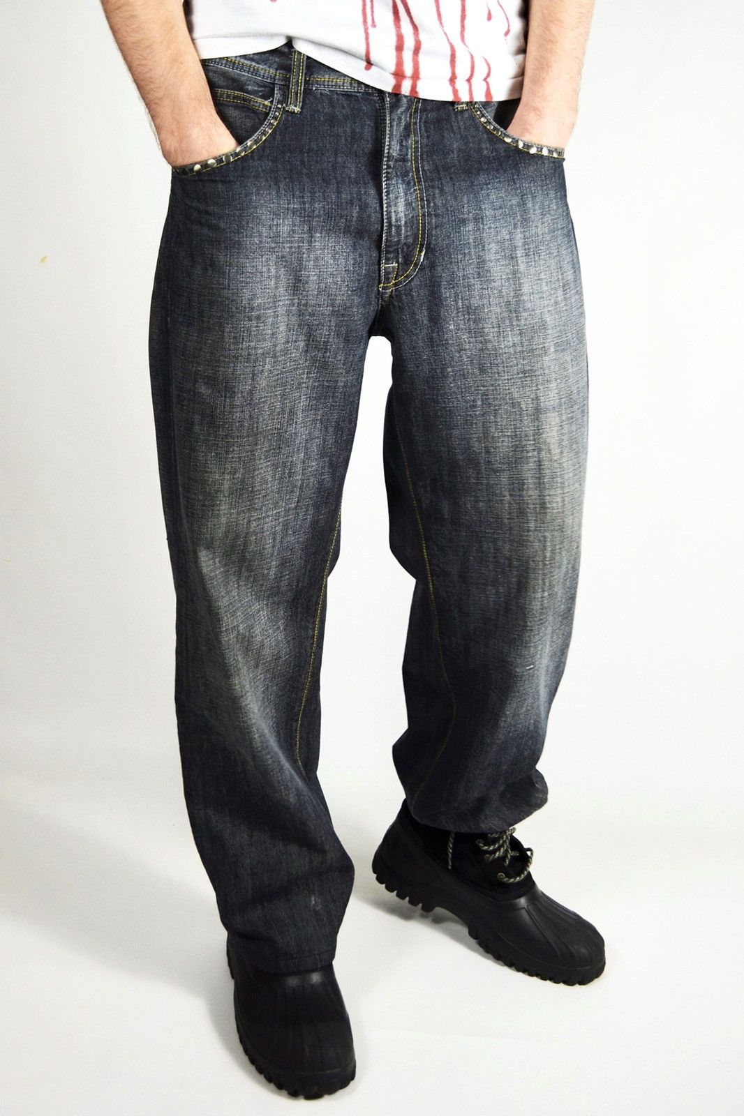 Ecko Unltd. Y2k Ecko UNLTD Baggy Fit Metal Big Logo Denim Jeans Size US 34 / EU 50 - 3 Thumbnail