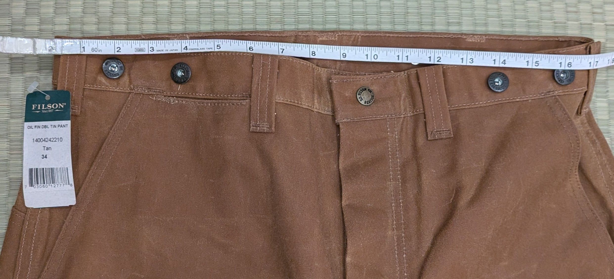 Filson NWT Filson Oil Finish Double Tin Cloth Pants Made in USA Size US 34 / EU 50 - 5 Thumbnail