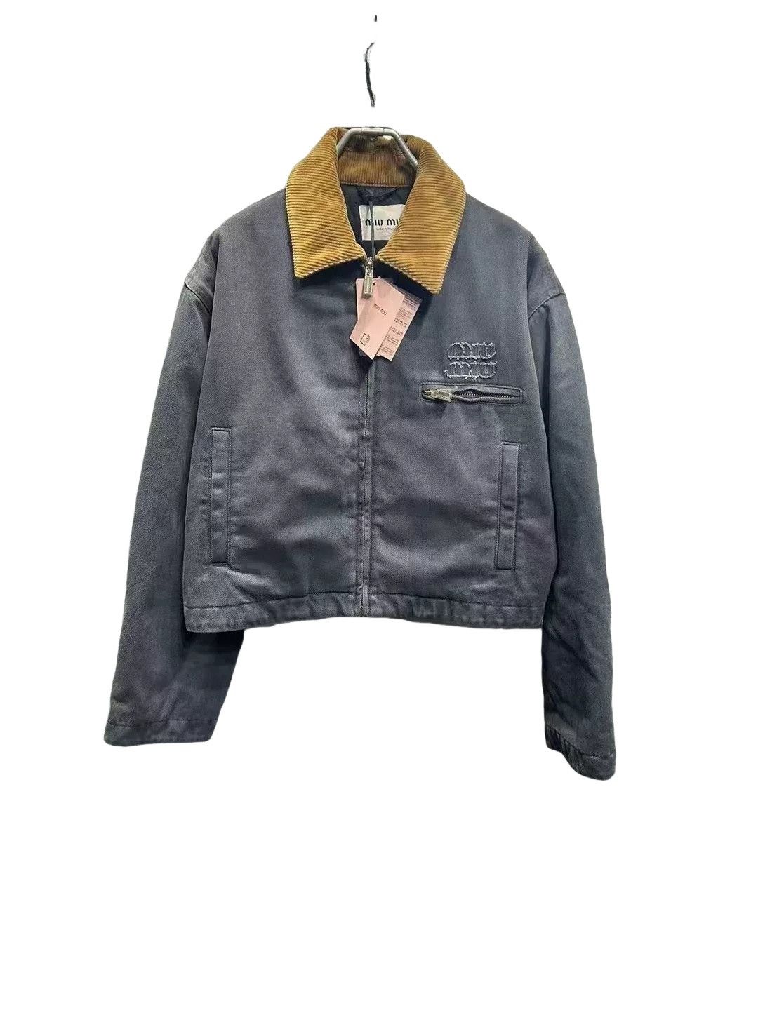 Miu Miu Miu Miu Corduroy Collar Zip Jacket Size 38 Size XS / US 0-2 / IT 36-38 - 1 Thumbnail