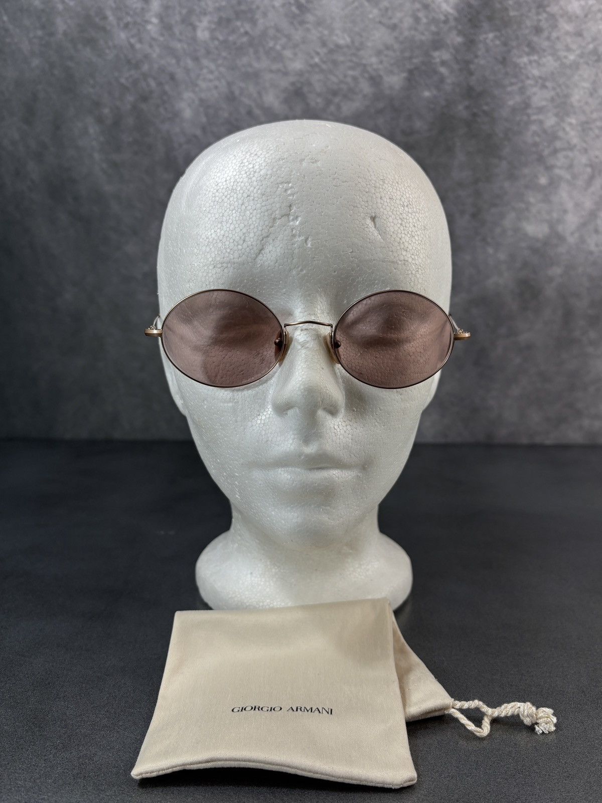 Giorgio Armani 1990s Giorgio Armani Sunglasses 642 Vintage Oval Old Money Size ONE SIZE - 19 Thumbnail