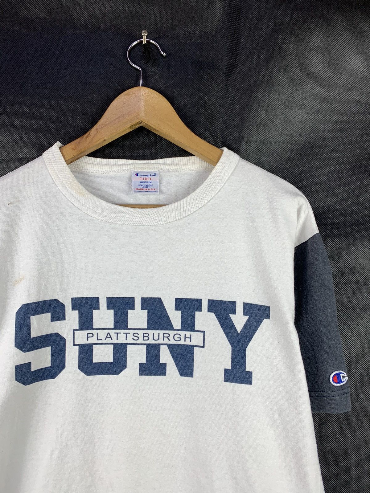 Champion × Vintage Steals! Champion Suny Plattsburgh Vintage Style Tee Size US M / EU 48-50 / 2 - 2 Thumbnail