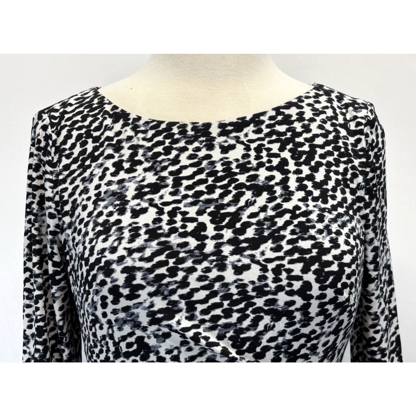Ralph Lauren Lauren Ralph Lauren Dress Women’s Sz 8 Black White Animal Print Slinky Stretch Size M / US 6-8 / IT 42-44 - 5 Thumbnail