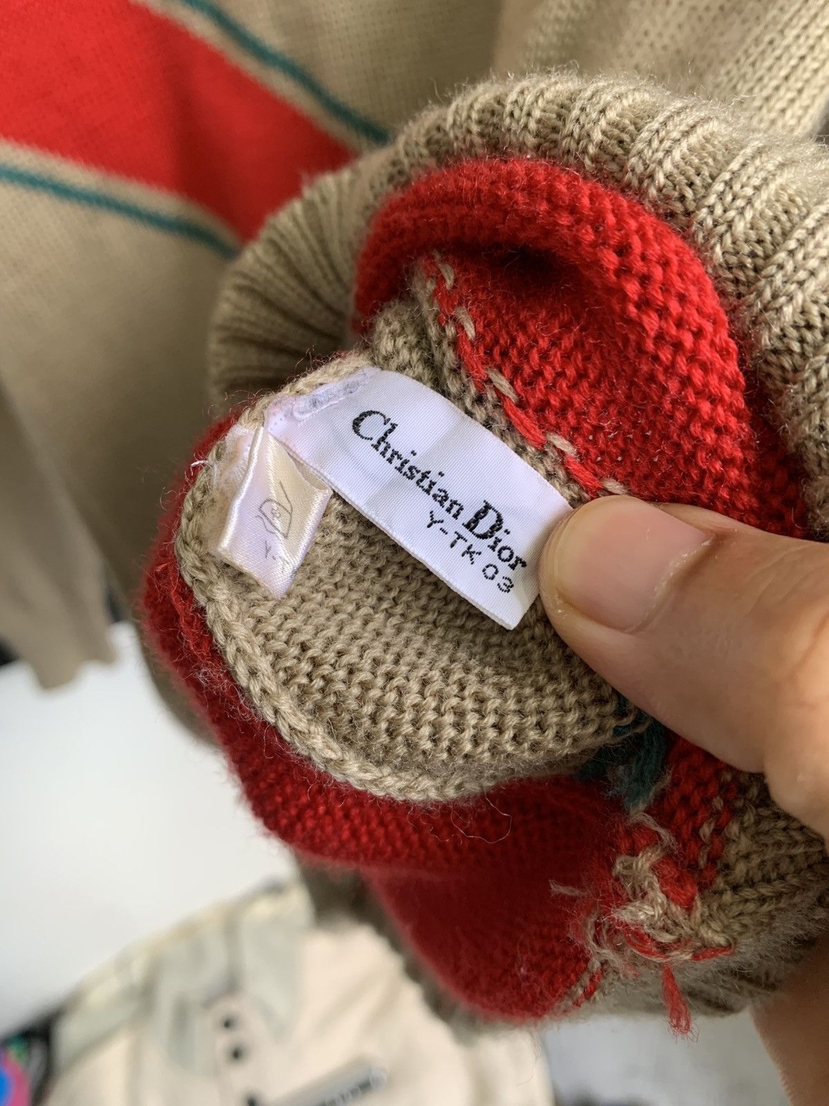 Christian Dior Monsieur × Dior × Vintage Vintage 90s CD Motive Christian Dior Sport Knit Sweater Size US XS / EU 42 / 0 - 6 Thumbnail