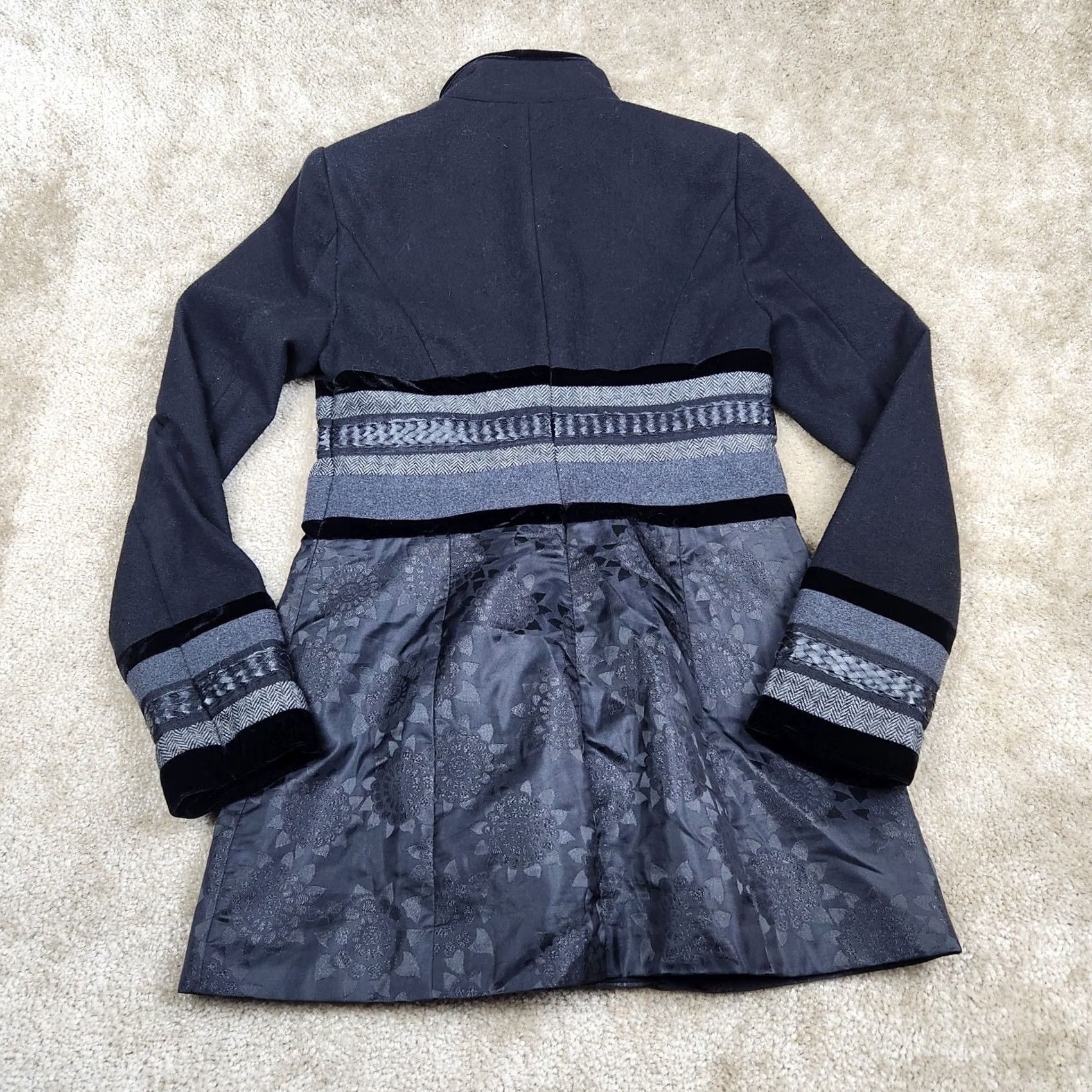 BKE BKE Wool Blend Aztec Tribal Coat Mid Size L Gray Western Overcoat 90s Size L / US 10 / IT 46 - 5 Thumbnail