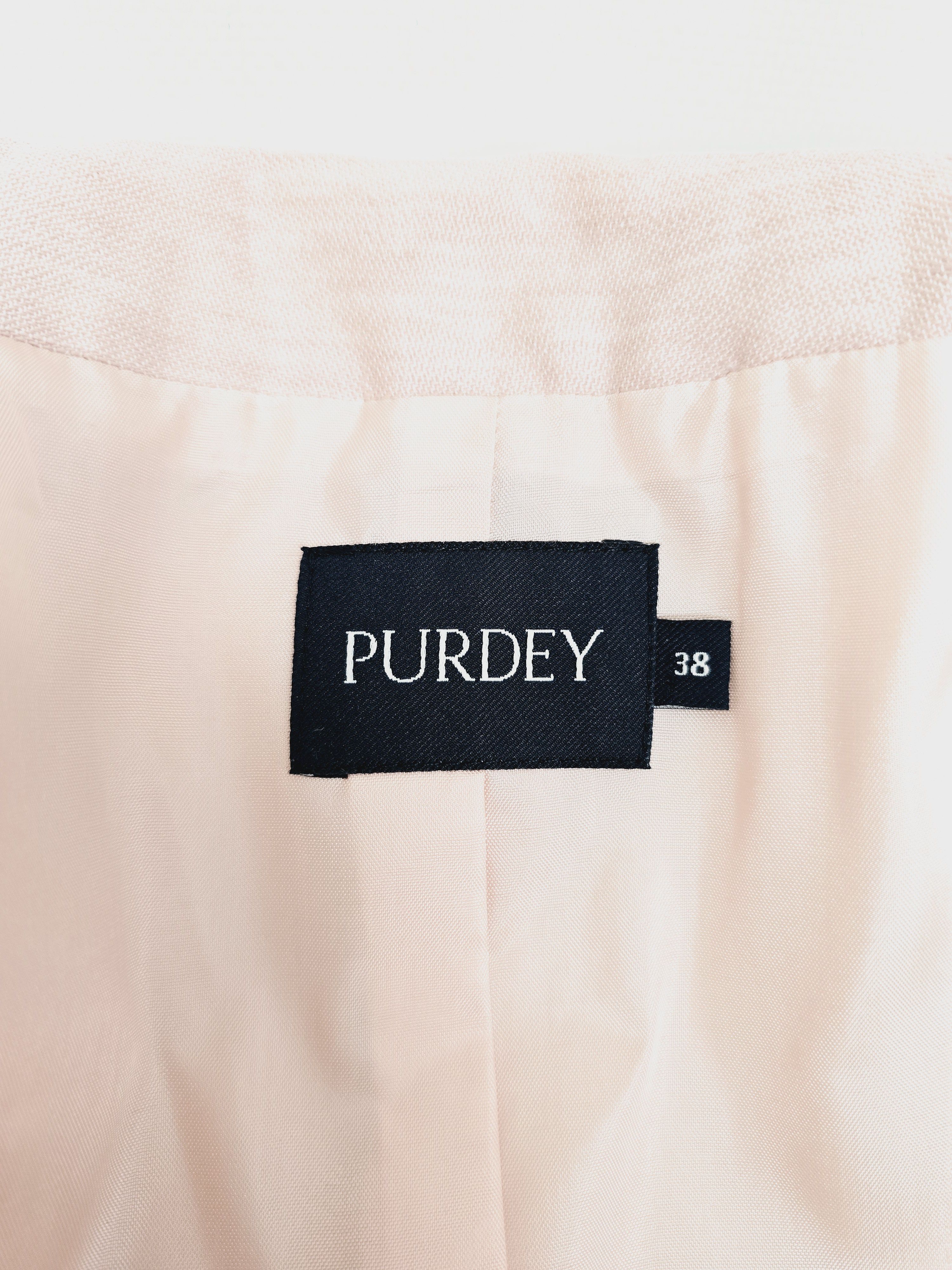 Purdey Purdey Pink Blazer Coat, Cotton/Linen Blend, Size EU 38 Size S / US 4 / IT 40 - 12 Thumbnail