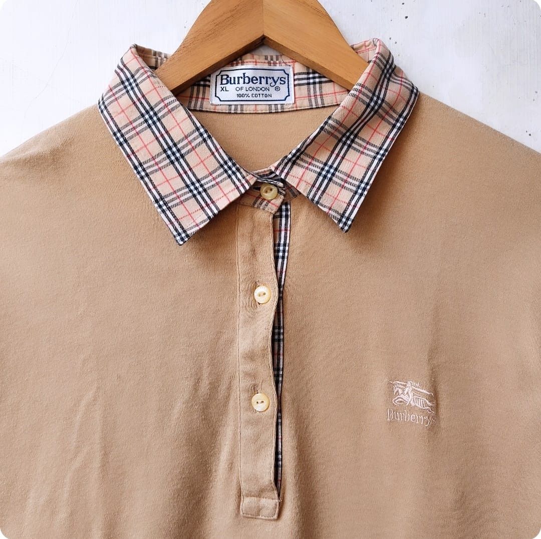 Burberry × Burberry Prorsum × Vintage Vintage 90s Burberrys Polo Shirt Size US L / EU 52-54 / 3 - 3 Thumbnail