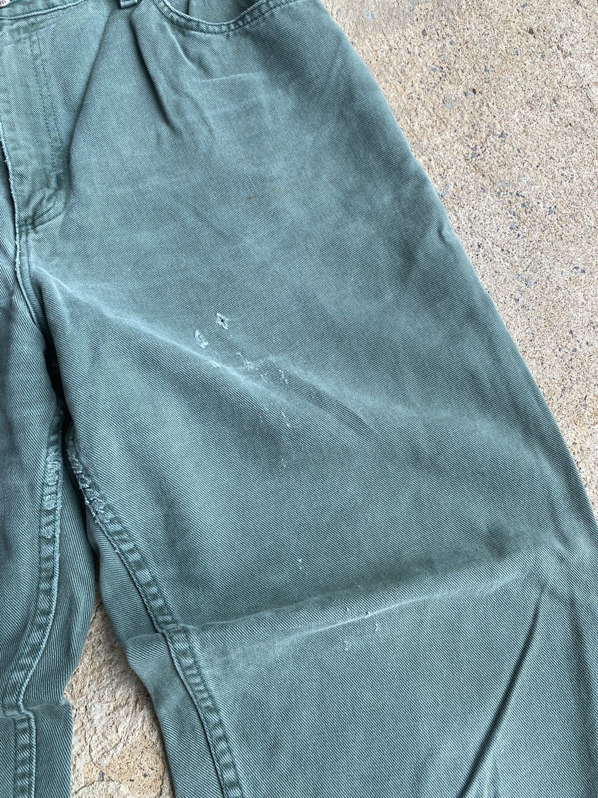 Faded Glory × Vintage Vintage 90’s Faded Glory Carhartt Style Faded Green Jeans Size US 32 / EU 48 - 9 Thumbnail