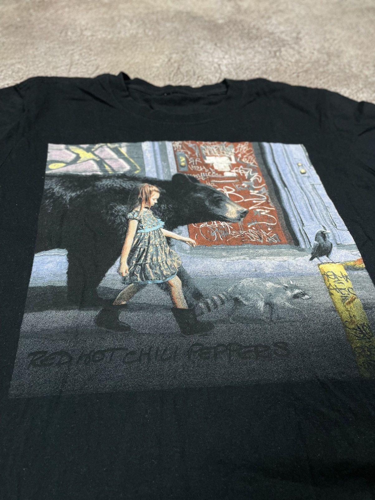 Band Tees Vintage 00S RHCP HORROR FACE CREEPY ABSTRACT ANGRY GIRL Size US S / EU 44-46 / 1 - 5 Thumbnail