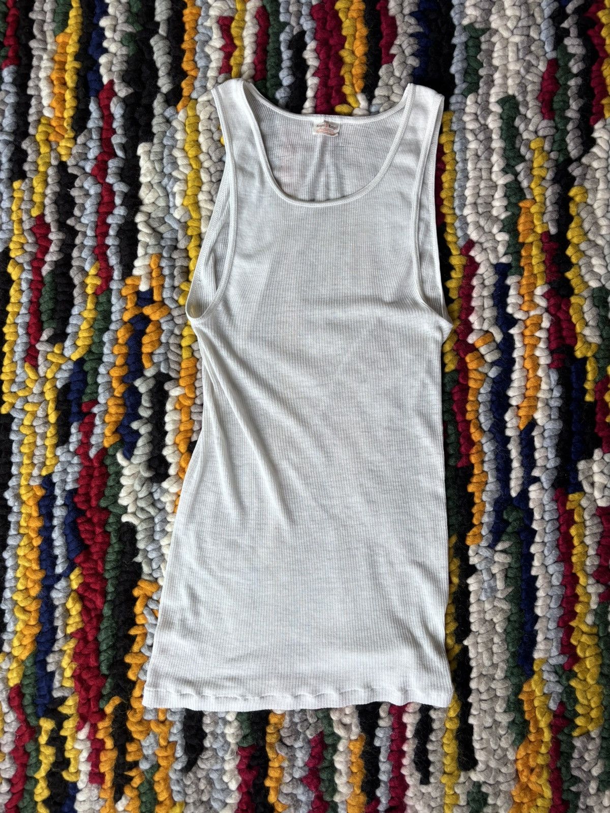 King × Vintage 1960s Ribbed Tank Top White Size US L / EU 52-54 / 3 - 1 Thumbnail
