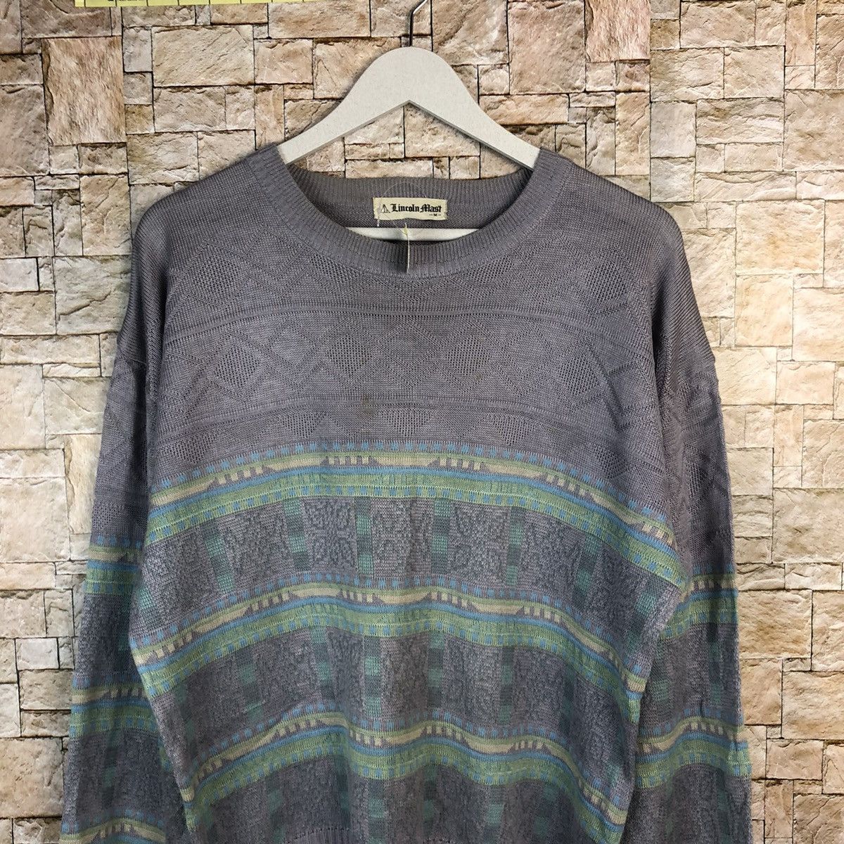 Vintage Lincoin Mast Purple vintage Knitwear #A1053 Size US M / EU 48-50 / 2 - 5 Thumbnail