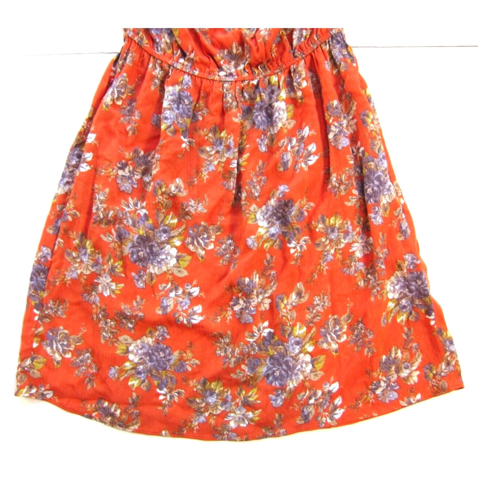 American Eagle Outfitters NWT American Eagle Outfitters Rayon Orange Floral Off Shoulder Dress XS Size XS / US 0-2 / IT 36-38 - 6 Thumbnail
