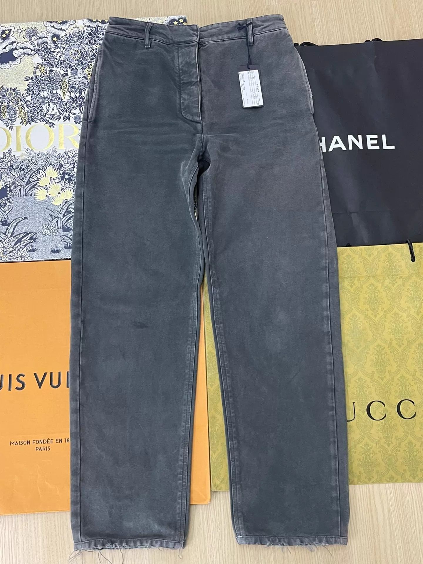 Prada Prada Gray Jeans 36 New Size 25" / US 0 / IT 36 - 1 Thumbnail
