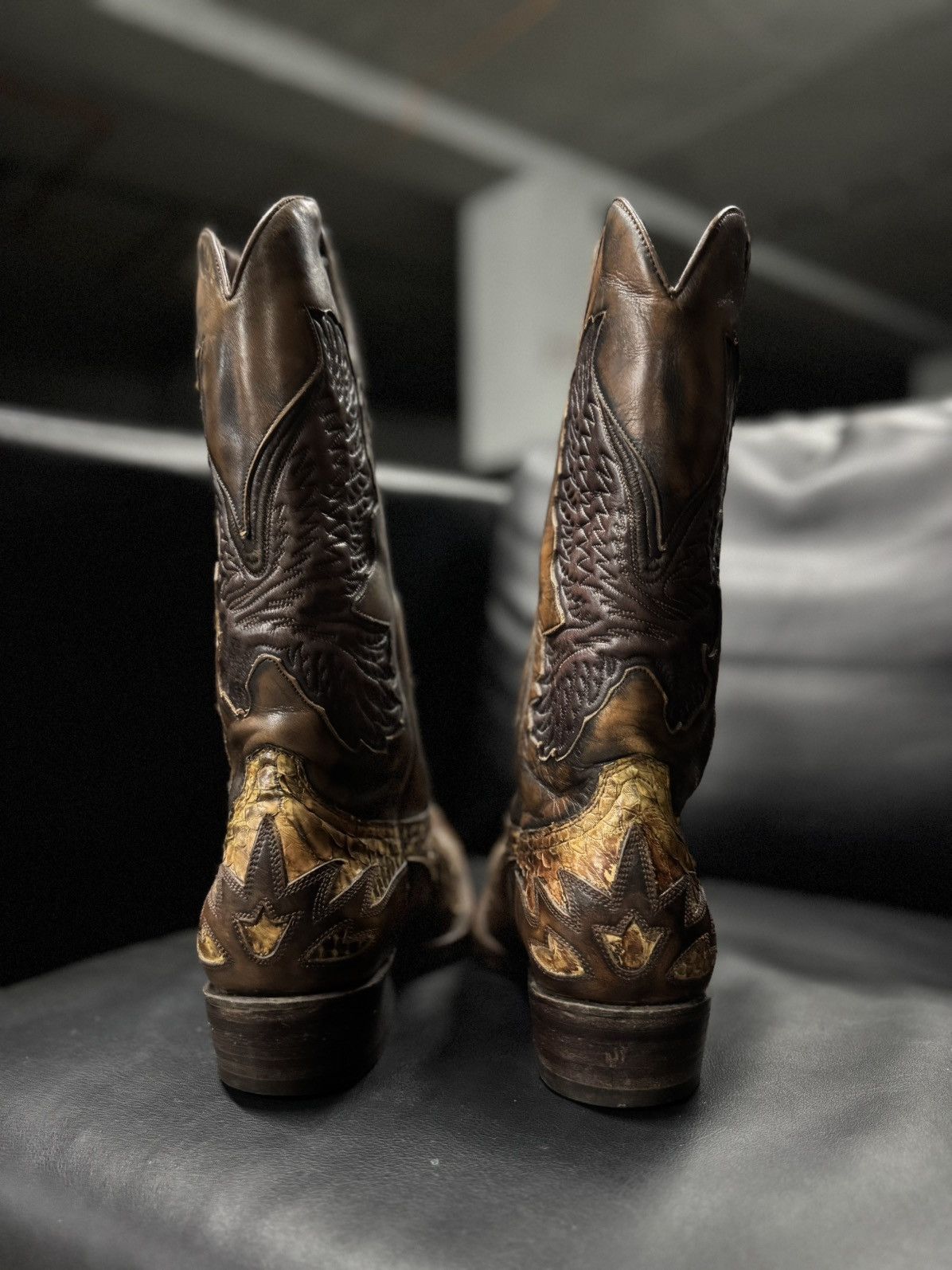 Sancho Boots Sancho Mexico Vintage Western Cowboy Python Boots Size US 7 / EU 40 - 10 Thumbnail