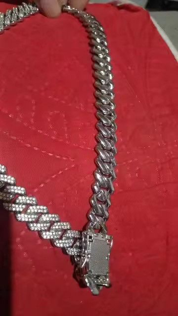 Jewelry Hip Hop Cuban 50 cmChain Iced Out Bling Rhinestone Necklace Size ONE SIZE - 3 Thumbnail